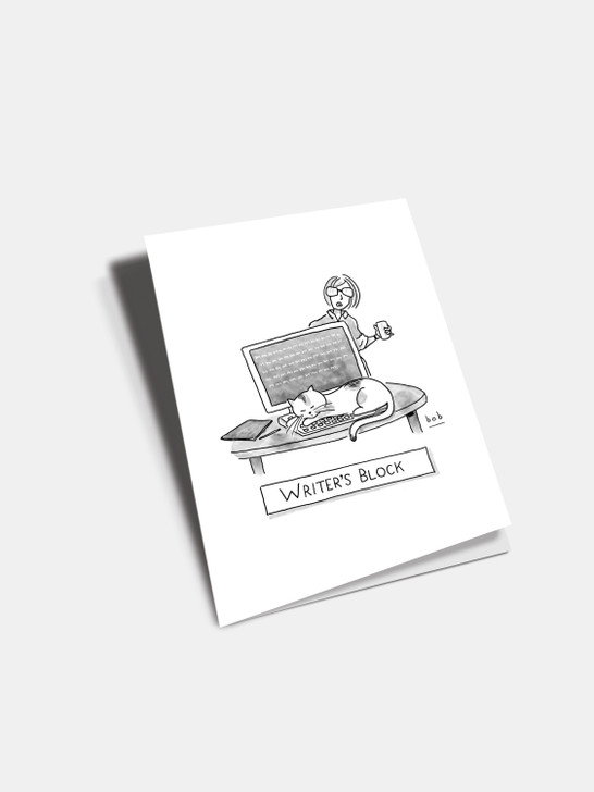 Writer's Block | Animal Greeting Card | Cartoon Collection