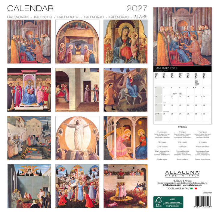 BEATO ANGELICO 12 x 12 ALLALUNA CALENDAR