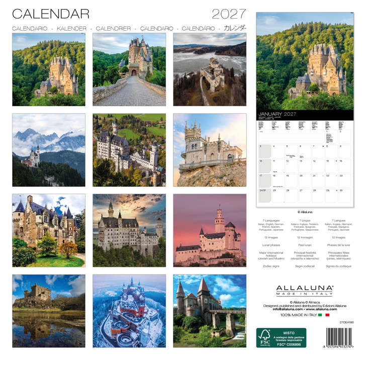 CASTLES 12 x 12 ALLALUNA CALENDAR