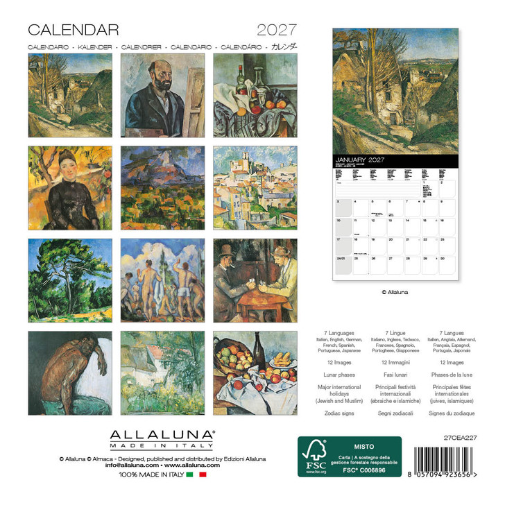 CEZANNE 7 x 7 ALLALUNA CALENDAR