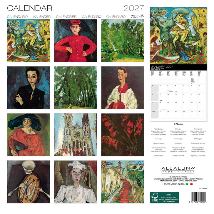 CHAIM SOUTINE 12 x 12 ALLALUNA CALENDAR