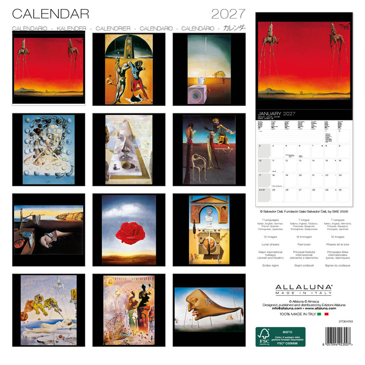 DALI 12 x 12 ALLALUNA CALENDAR