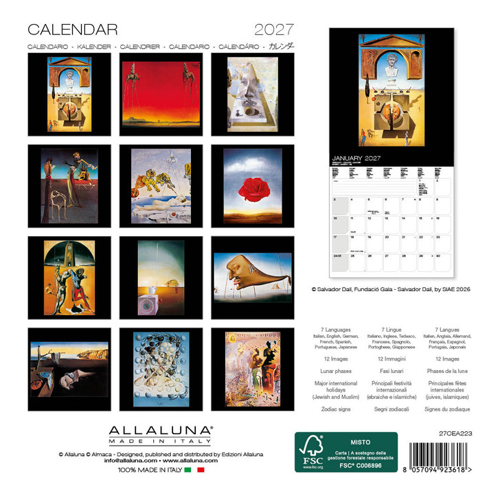 DALI 7 x 7 ALLALUNA CALENDAR