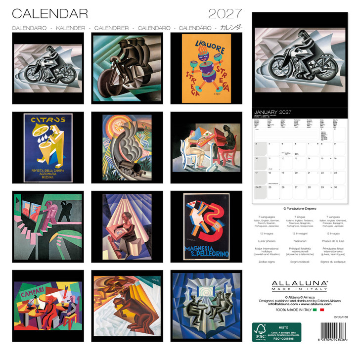 DEPERO 12 x 12 ALLALUNA CALENDAR