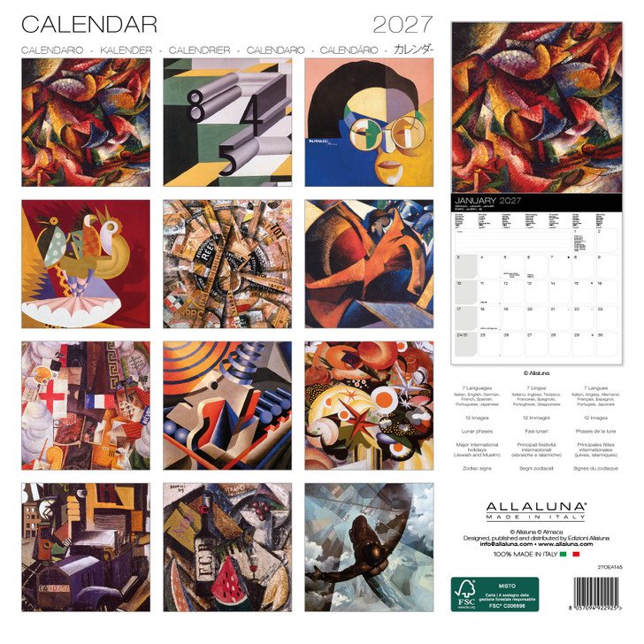 FUTURISMO 12 x 12 ALLALUNA CALENDAR