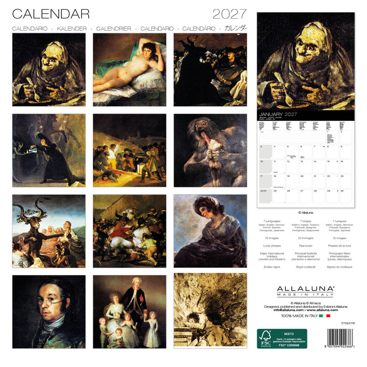 GOYA 12 x 12 ALLALUNA CALENDAR