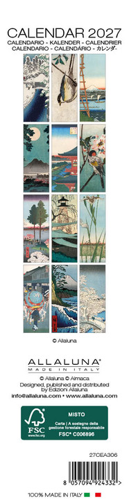 HIROSHIGE BOOKMARK 2 x 8 ALLALUNA CALENDAR