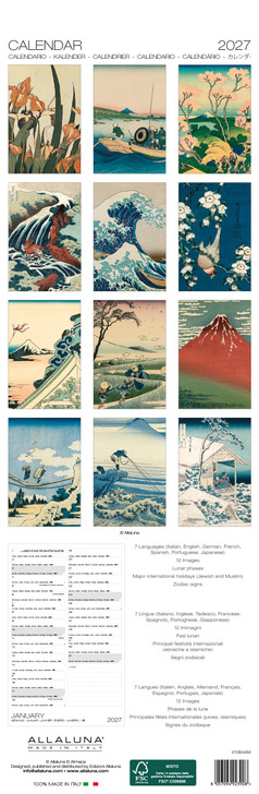 HOKUSAI 6 x 19 ALLALUNA CALENDAR