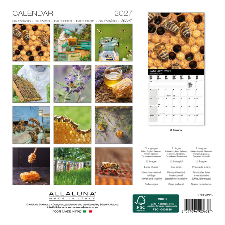 HONEY 7 x 7 ALLALUNA CALENDAR