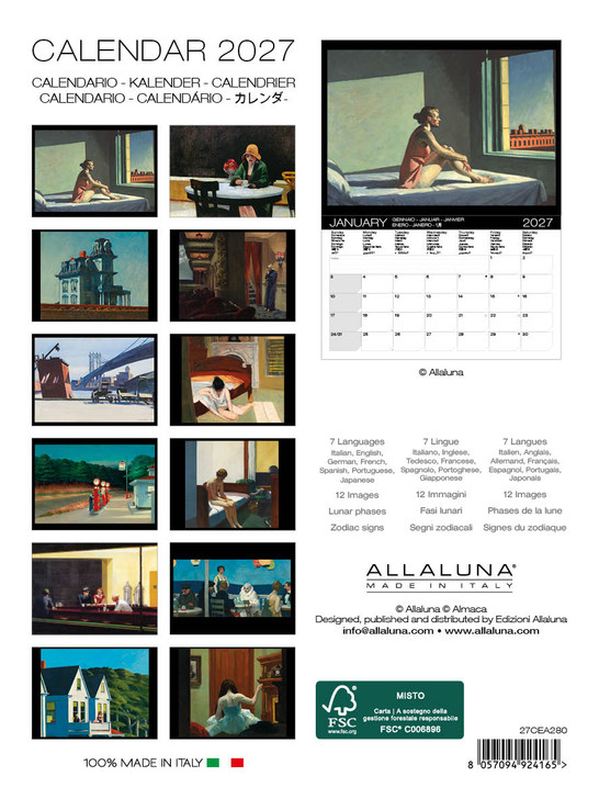 HOPPER 6 x 8 ALLALUNA CALENDAR