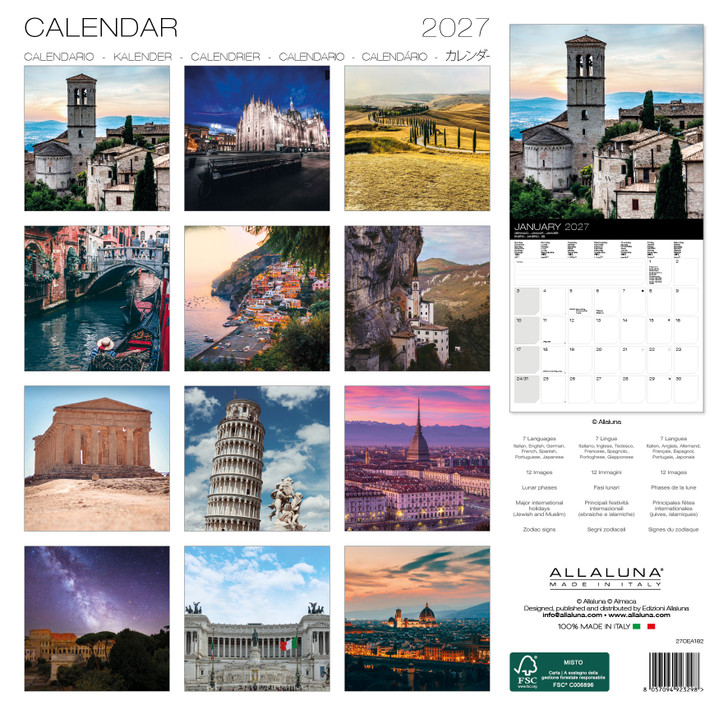 ITALY 12 x 12 ALLALUNA CALENDAR