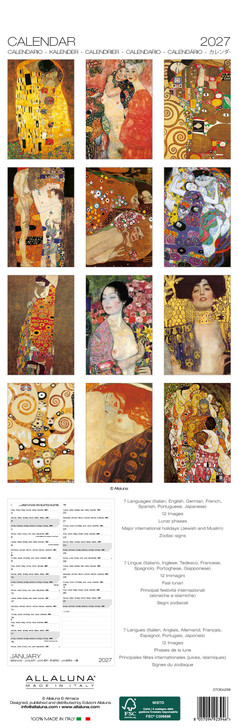 KLIMT 6 x 19 ALLALUNA CALENDAR