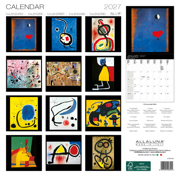 MIRO 12 x 12 ALLALUNA CALENDAR