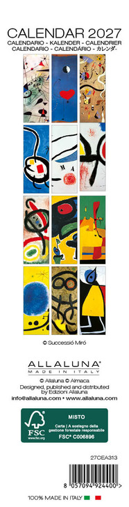 MIRO BOOKMARK 2 x 8 ALLALUNA CALENDAR