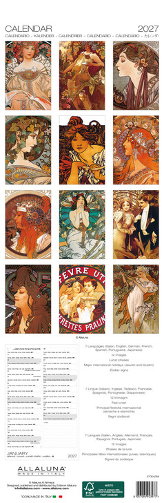 MUCHA 6 x 19 ALLALUNA CALENDAR