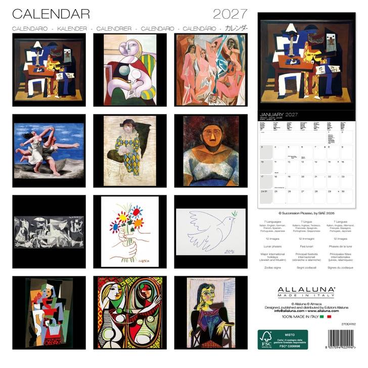 PICASSO 12 x 12 ALLALUNA CALENDAR