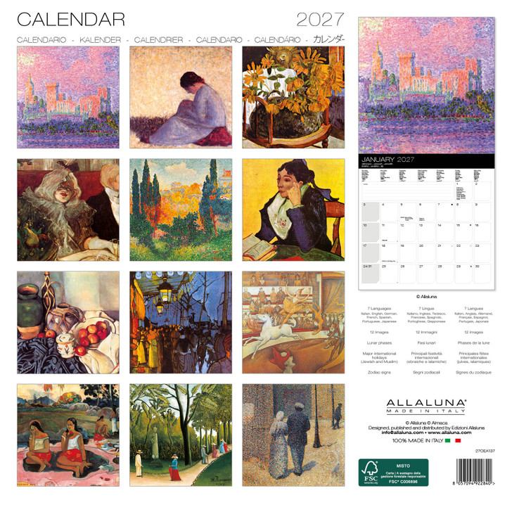 POST IMPRESSIONIST 12 x 12 ALLALUNA CALENDAR
