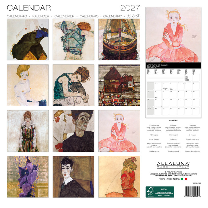SCHIELE 12 x 12 ALLALUNA CALENDAR