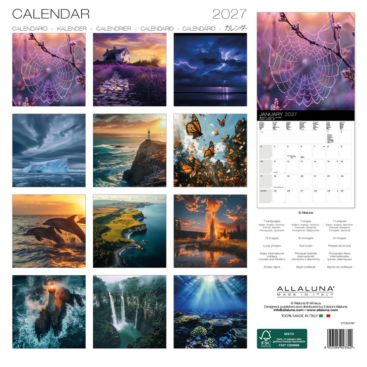 SPECTACULAR NATURE 12 x 12 ALLALUNA CALENDAR