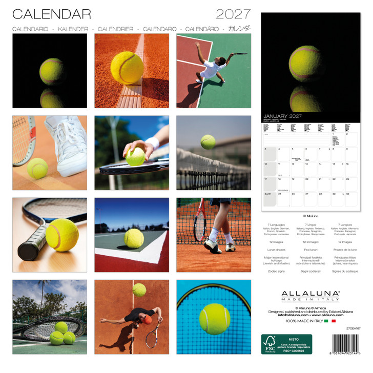 TENNIS 12 x 12 ALLALUNA CALENDAR
