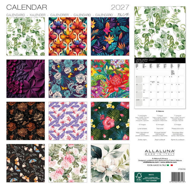 VINTAGE TEXTURES 12 x 12 ALLALUNA CALENDAR
