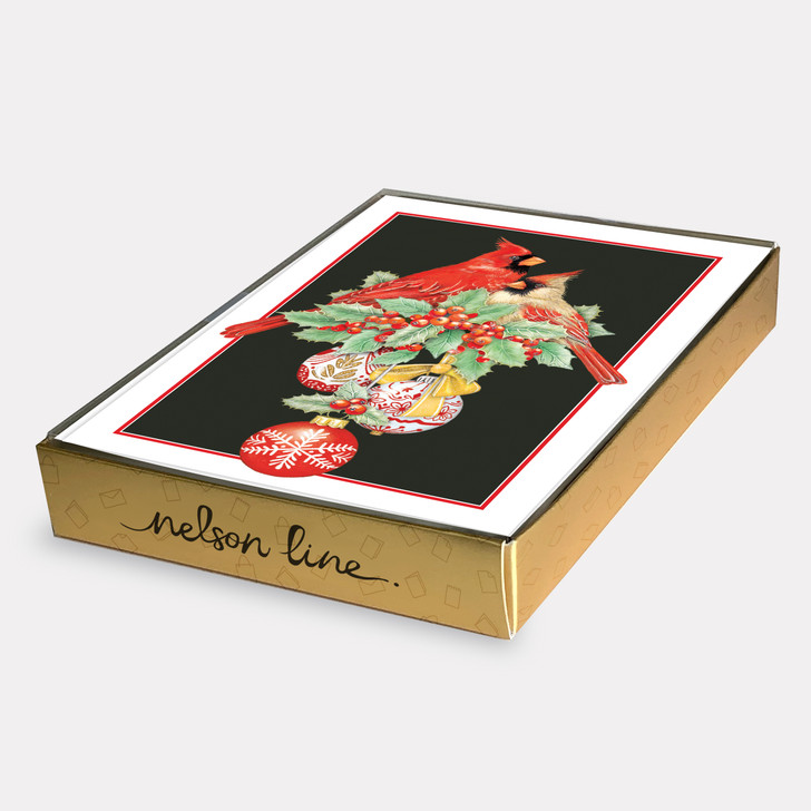 Cardinal Ornaments - 10/Box Christmas Cards