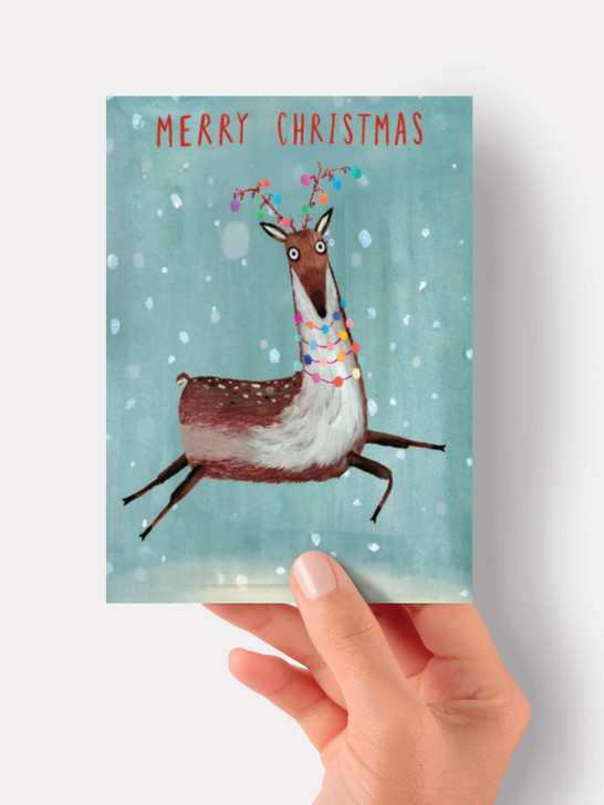 Christmas Reindeer - 4 x 6 Christmas Card