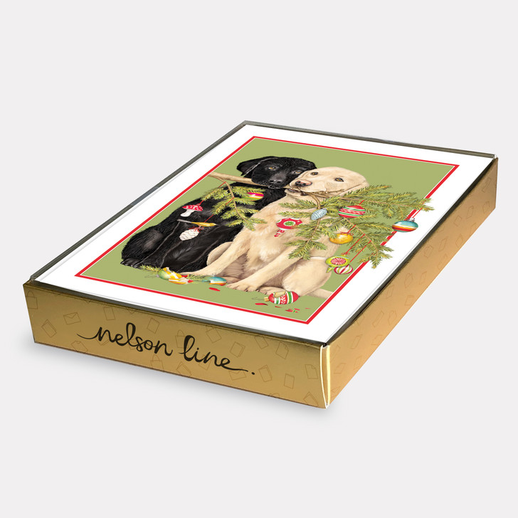 Dog Branch - 10/Box Christmas Cards