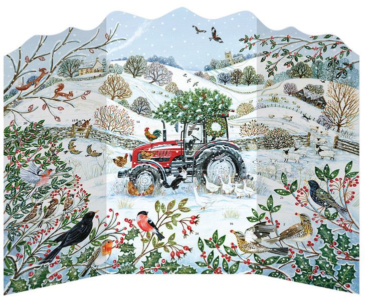 FARM CHRISTMAS - 18.5 x 15.75" ADVENT CALENDAR