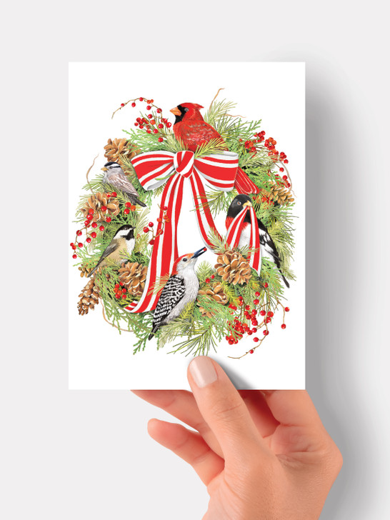 Festive Wreath - 4.5 x 6.25 Christmas Card