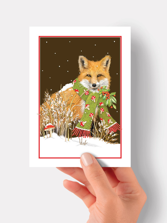 Foxy - 4.5 x 6.25 Christmas Card