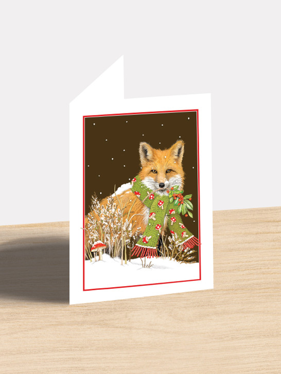 Foxy - 4.5 x 6.25 Christmas Card