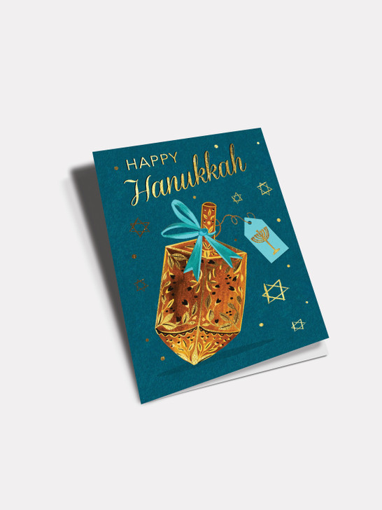 Hanukkah Dreidle - 4.5 x 6.25 Christmas Card