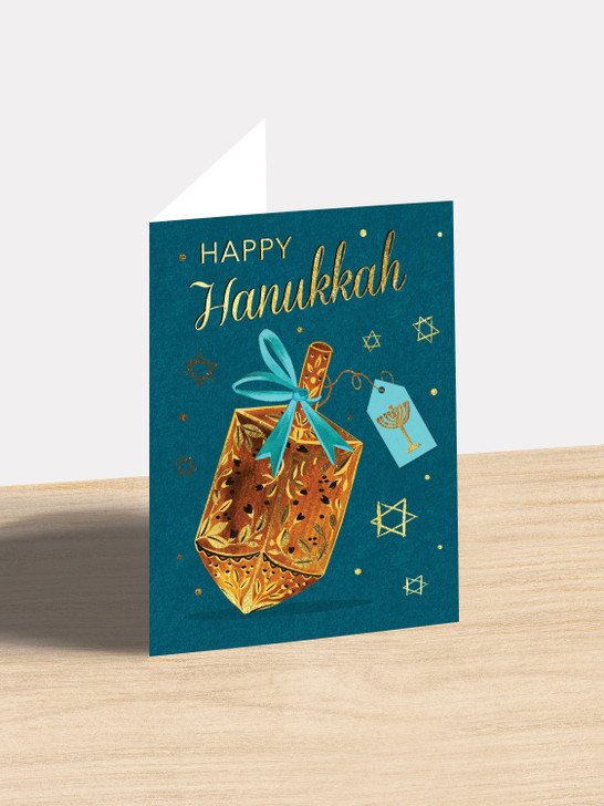 Hanukkah Dreidle - 4.5 x 6.25 Christmas Card