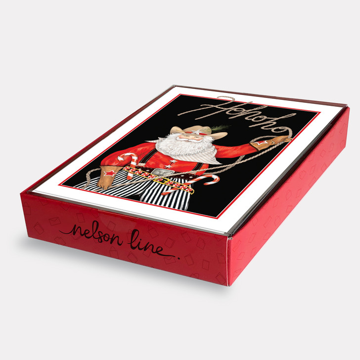 Ho Ho Santa - 10/Box Christmas Cards