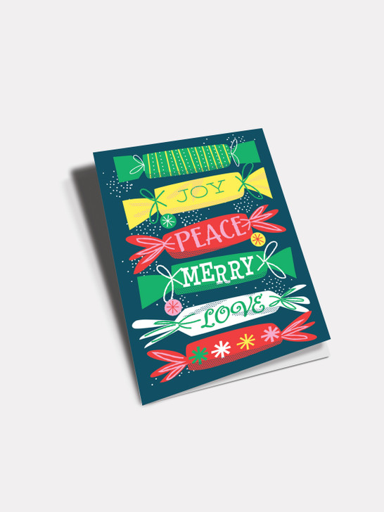 Joy Peace Merry - 4.5 x 6.4 Christmas Card