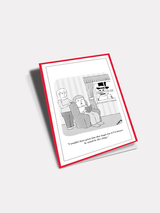 Magic Hat - 5" x 7" Christmas Cartoon Card