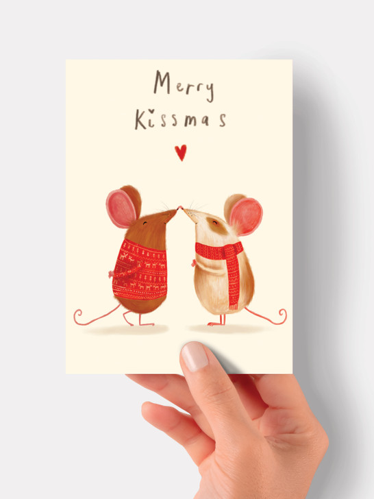 Merry Kissmas - 4 x 6 Christmas Card