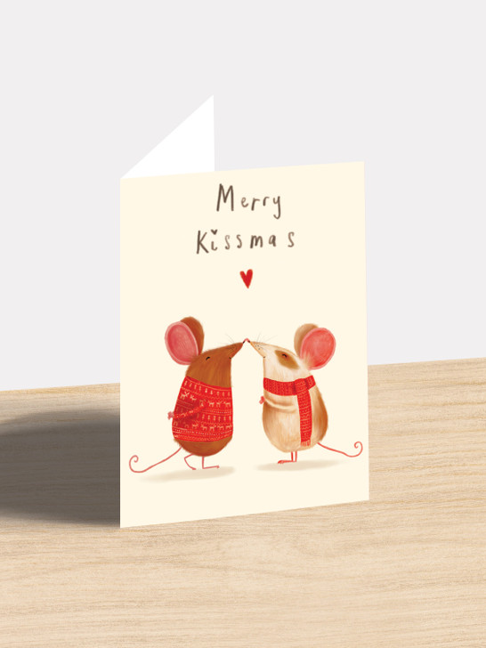 Merry Kissmas - 4 x 6 Christmas Card