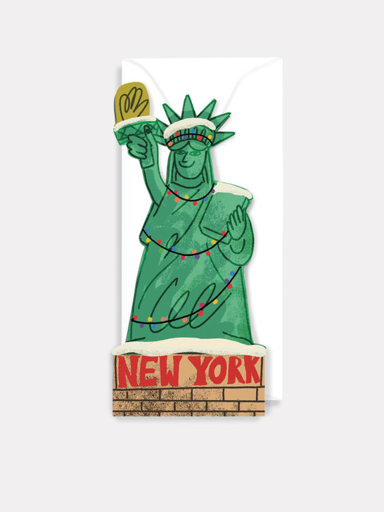 New York Liberty - 4.33 x 8.66 Christmas Card