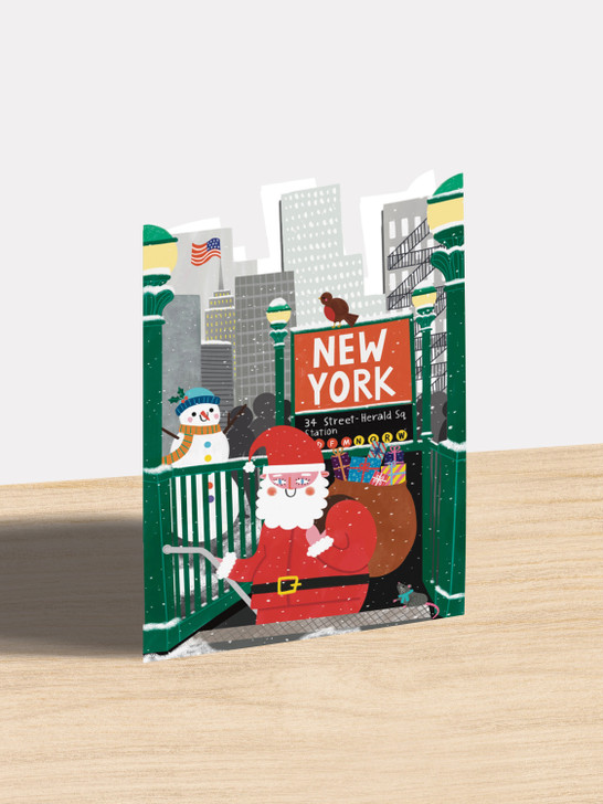 New York Santa  - 4.5 x 6.4 Christmas Card