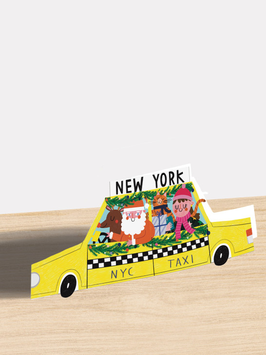 New York Taxi - 4.33 x 8.66 Christmas Card