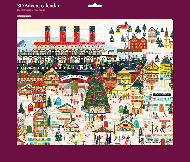 NORTH POLE - 18.5 X 15.75" ADVENT CALENDAR