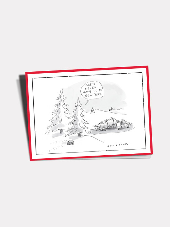 NYC Tree - 5" x 7" Christmas Cartoon Card