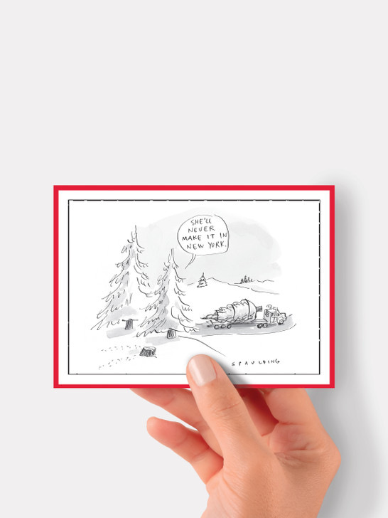 NYC Tree - 5" x 7" Christmas Cartoon Card