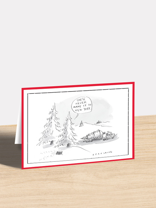 NYC Tree - 5" x 7" Christmas Cartoon Card