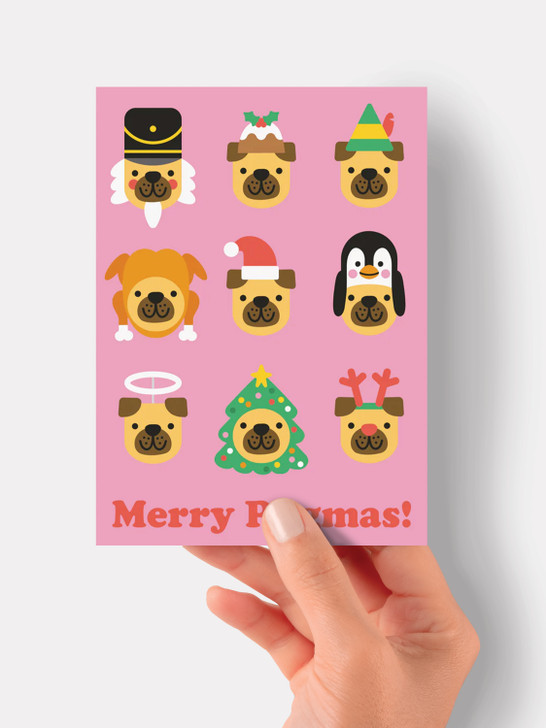 Pugmas - 4 x 6 Christmas Card
