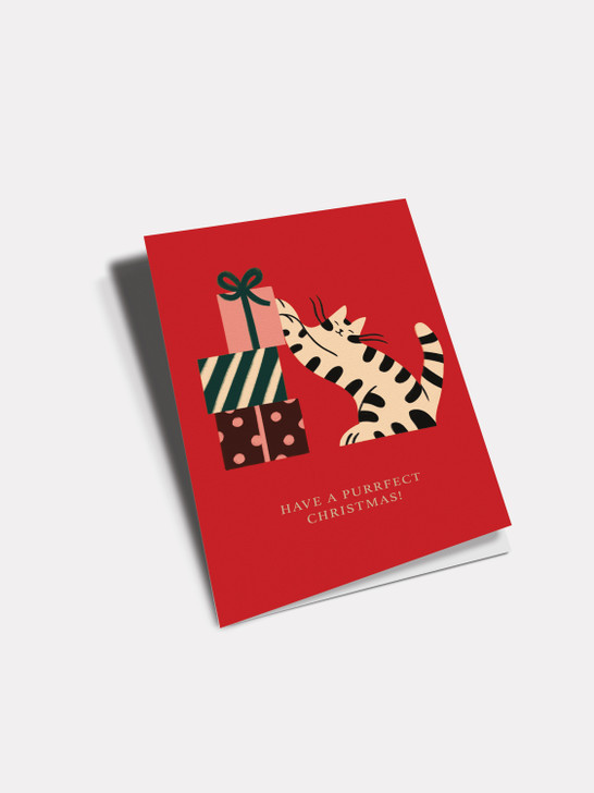 Purrfect Christmas - 4.75” x 6.75" Christmas Card