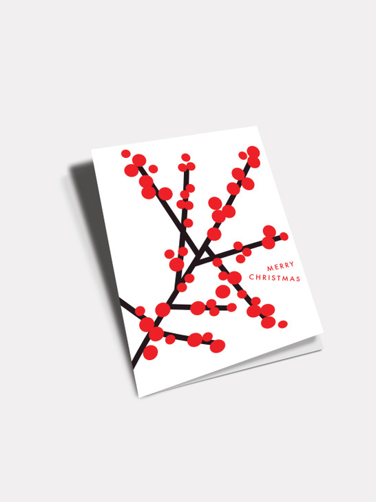 Red Berries - 4.5 x 6.25" Christmas Card