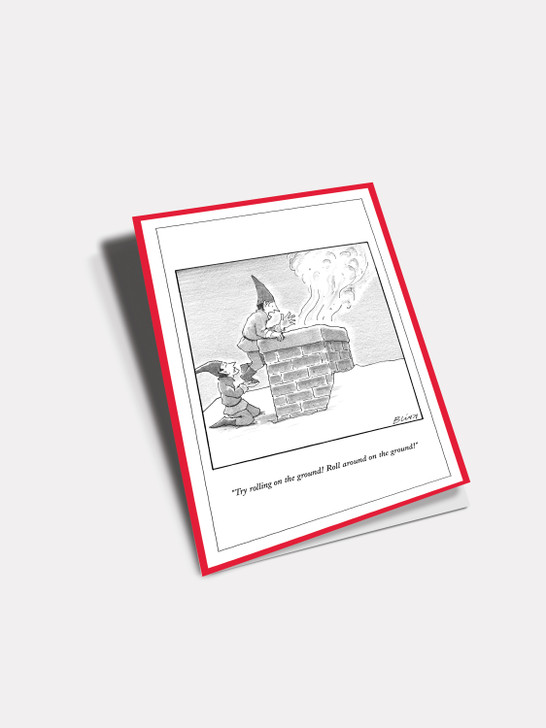 Roll Around - 5" x 7" Christmas Cartoon Card